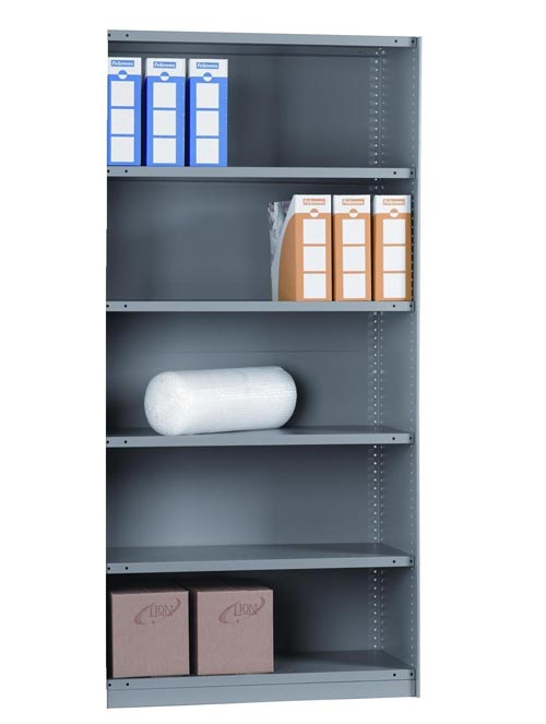 Rolled Edge EXT BAY CLAD 6 Shelves 12 Inch Depth Rolled Edge EXT BAY CLAD 6 Shelves 12 Inch Depth