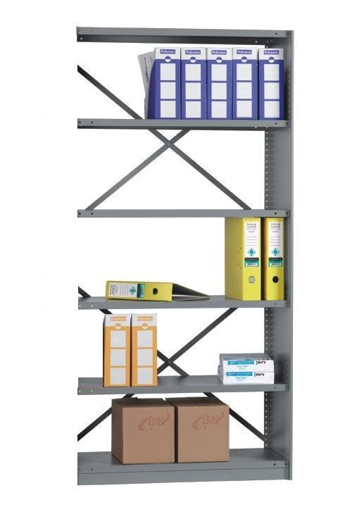 Rolled Edge EXT BAY 6 Shelves 24 Inch Deep Rolled Edge EXT BAY 6 Shelves 24 Inch Deep