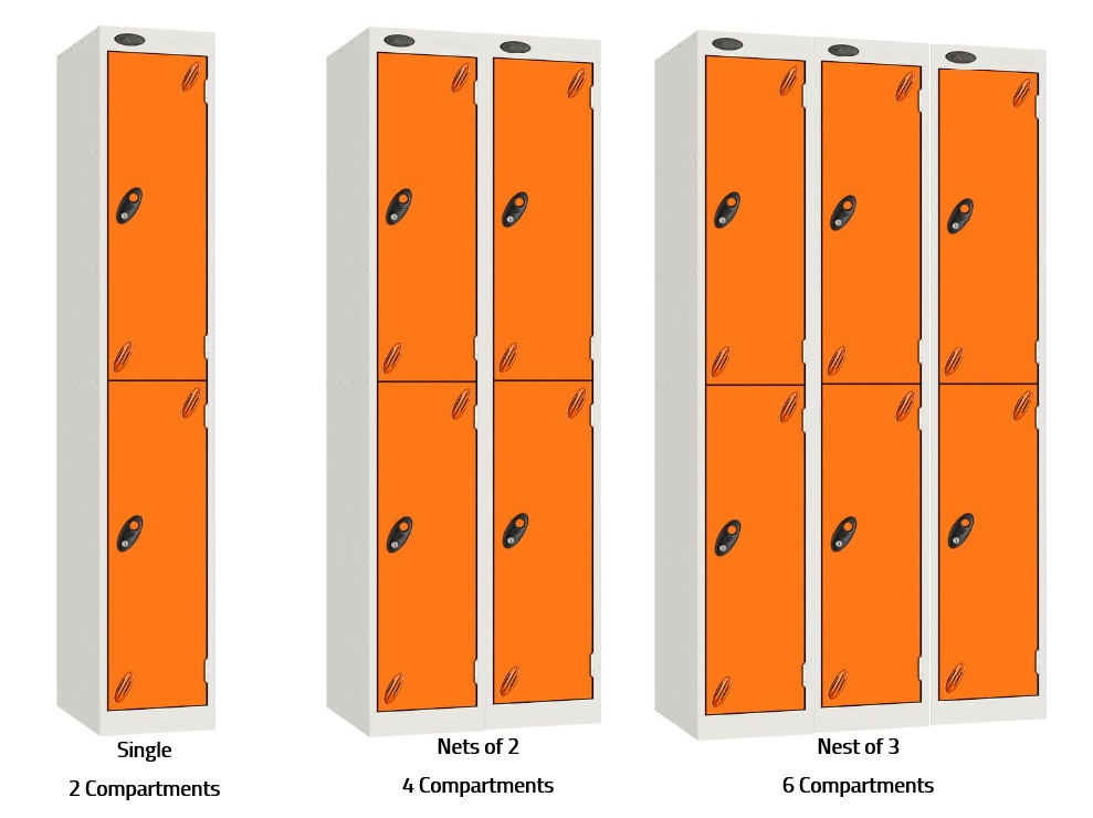 Probe Metric Colour Range Two Door Locker Nests