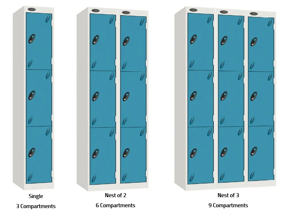 Probe Metric Colour Range Three Door Locker Nests Probe Metric Colour Range Three Door Locker Nests