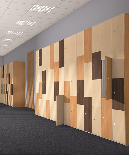 Timber Effect Lockers