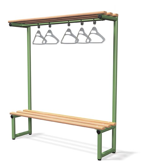 Single Bench Integrated Cloak Hanger