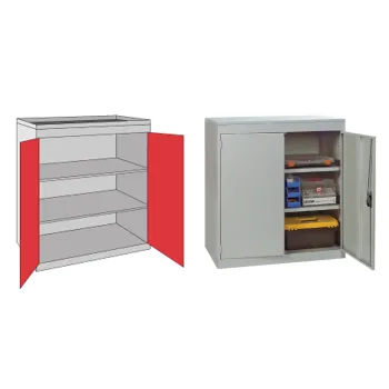 Probe LOW Security Cupboard 2 Shelves Dish Top