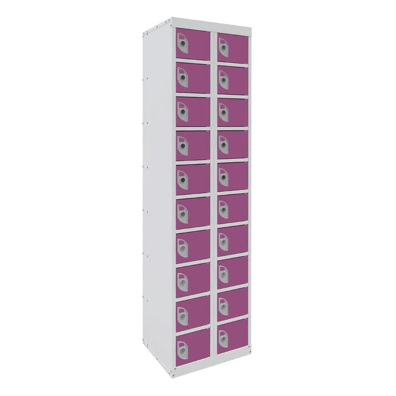 School Full Height 20 Door Dual USB Phone Charging Locker