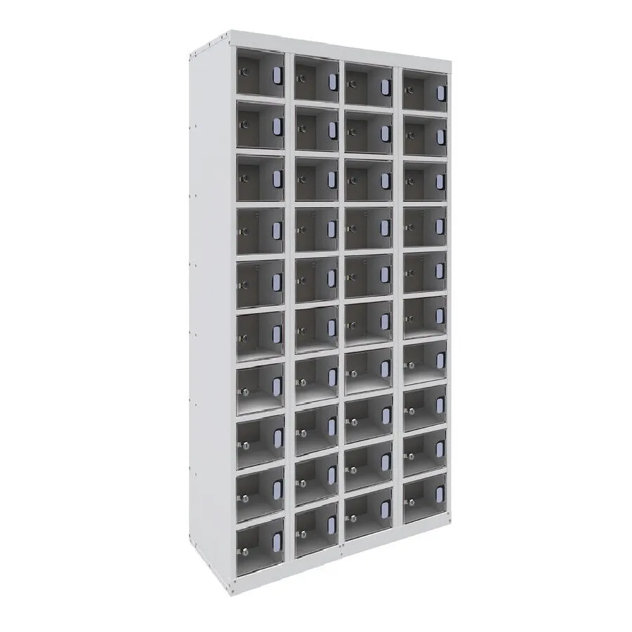 Clear Perspex Full Height 40 Door Mobile Phone Locker