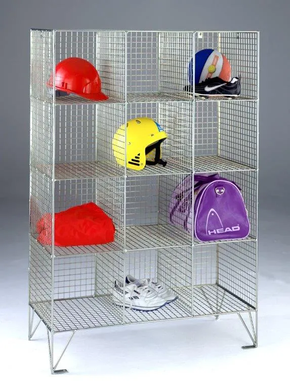 No Doors 12 Compartment Mesh Personal Effects Locker