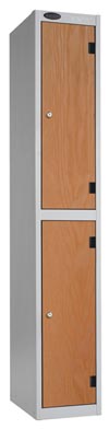 2 Compartments Shockproof Lockers -  Inset Door