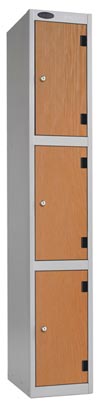 3 Compartments Shockproof Lockers -  Inset Door