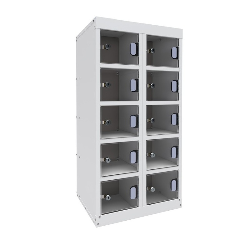 School Perspex Ten Door Low Mobile Phone Locker Non Charging School Perspex Ten Door Low Mobile Phone Locker Non Charging