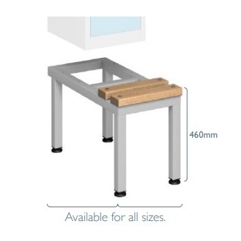 Carbon Neutral School Pure 460mm Locker Seat Bench Stand