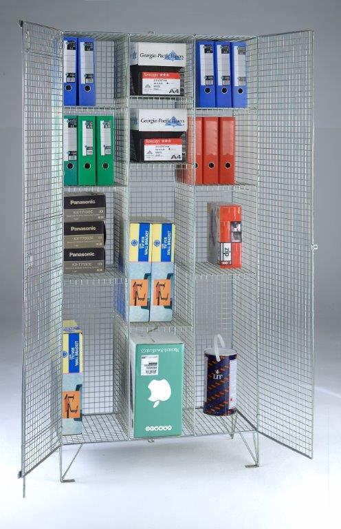 Mesh Divided Cupboard - 12 Shelves Mesh Divided Cupboard - 12 Shelves