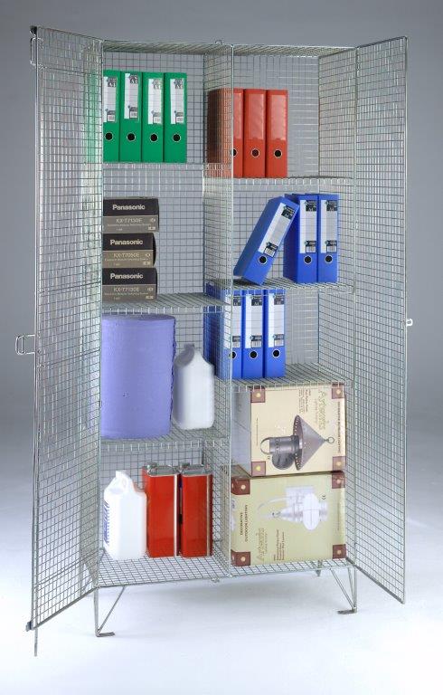 Mesh Divided Cupboard - 6 Shelves Mesh Divided Cupboard - 6 Shelves