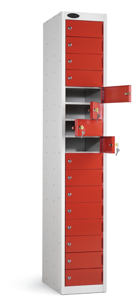 Sixteen Compartments Lockers