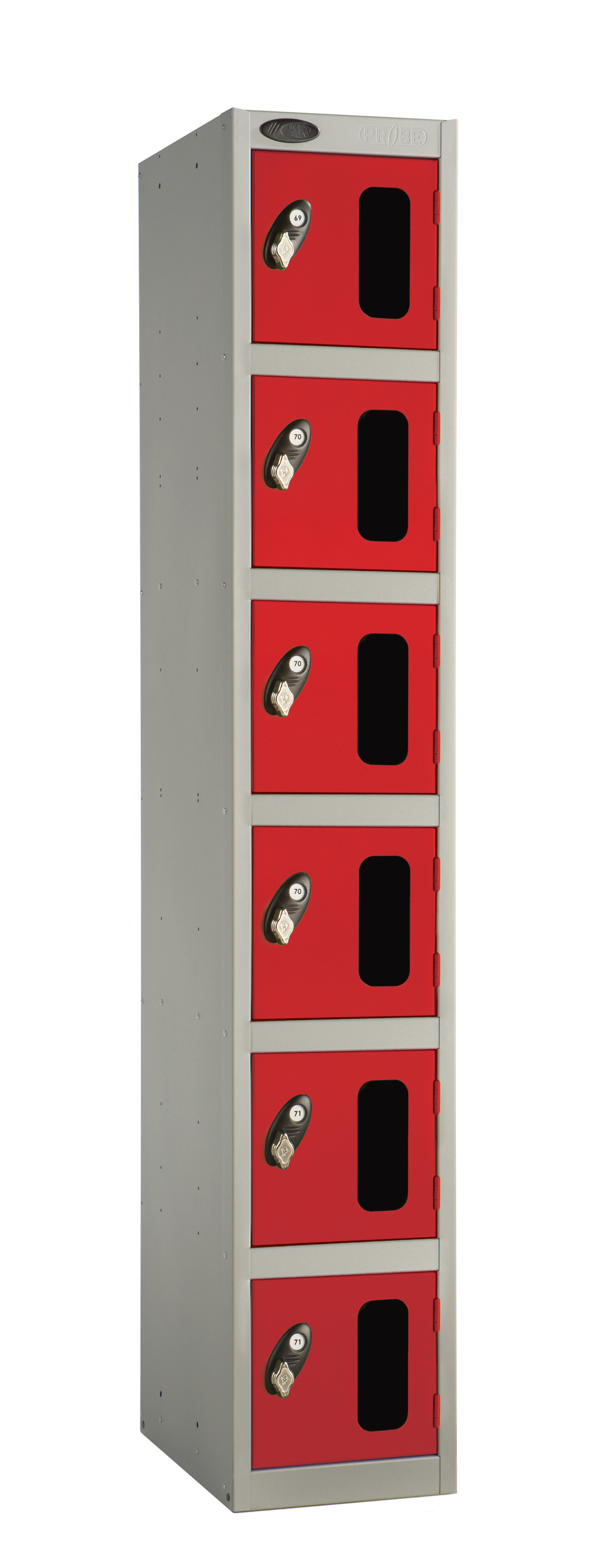 Six Compartment Vision Panel Security Locker