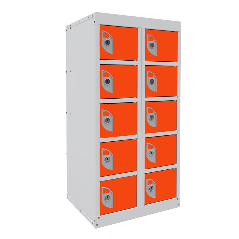 School Ten Door Low Dual USB Phone Charging Locker