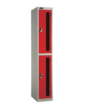 Two Compartments Vision Panel Security Locker