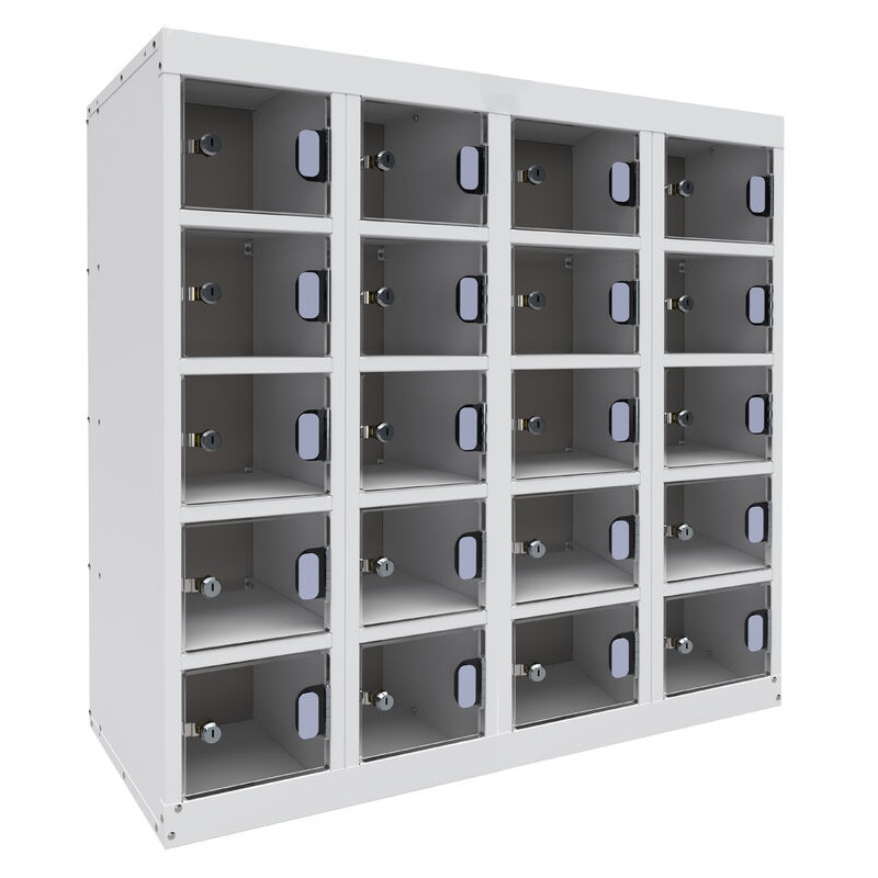 Clear Perspex Twenty Door Low Mobile Phone Locker Clear Perspex Twenty Door Low Mobile Phone Locker