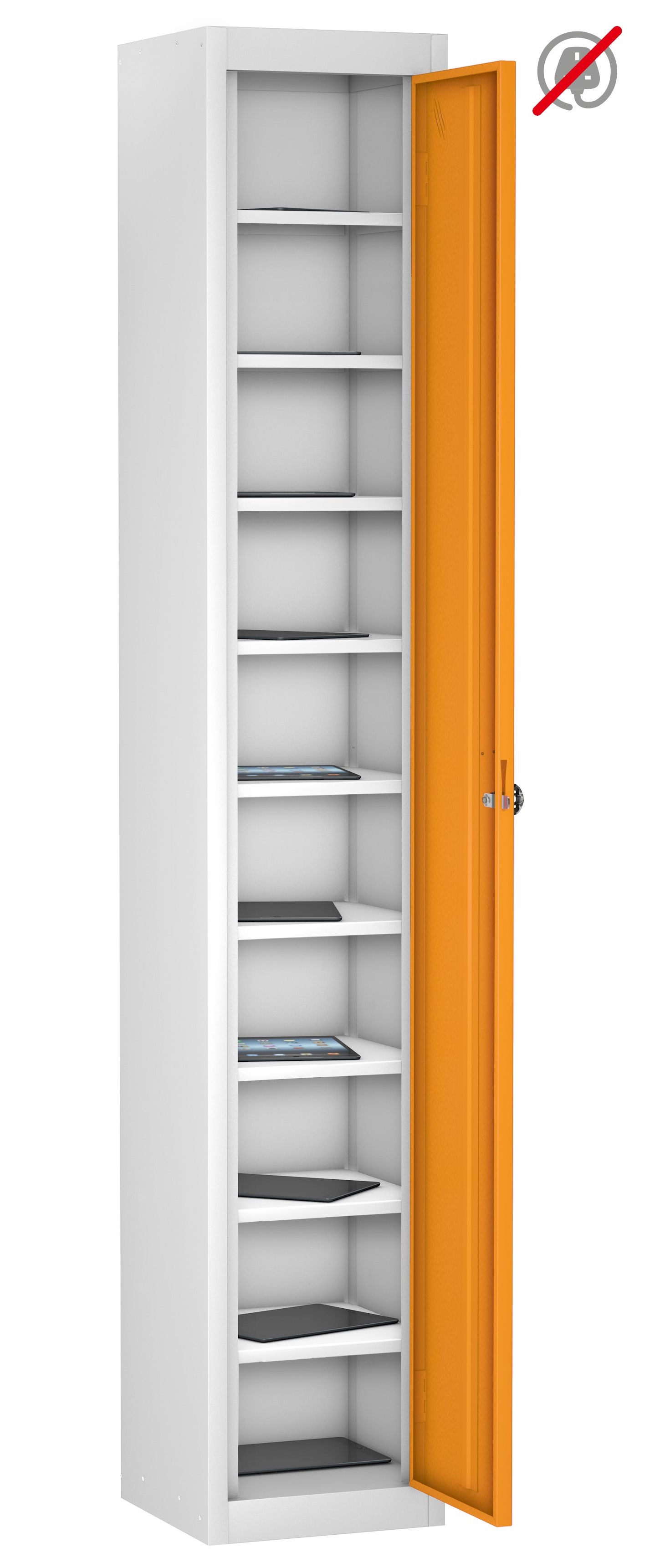 TABLET Locker Sgle Dr 10 Shelf - Non Charge