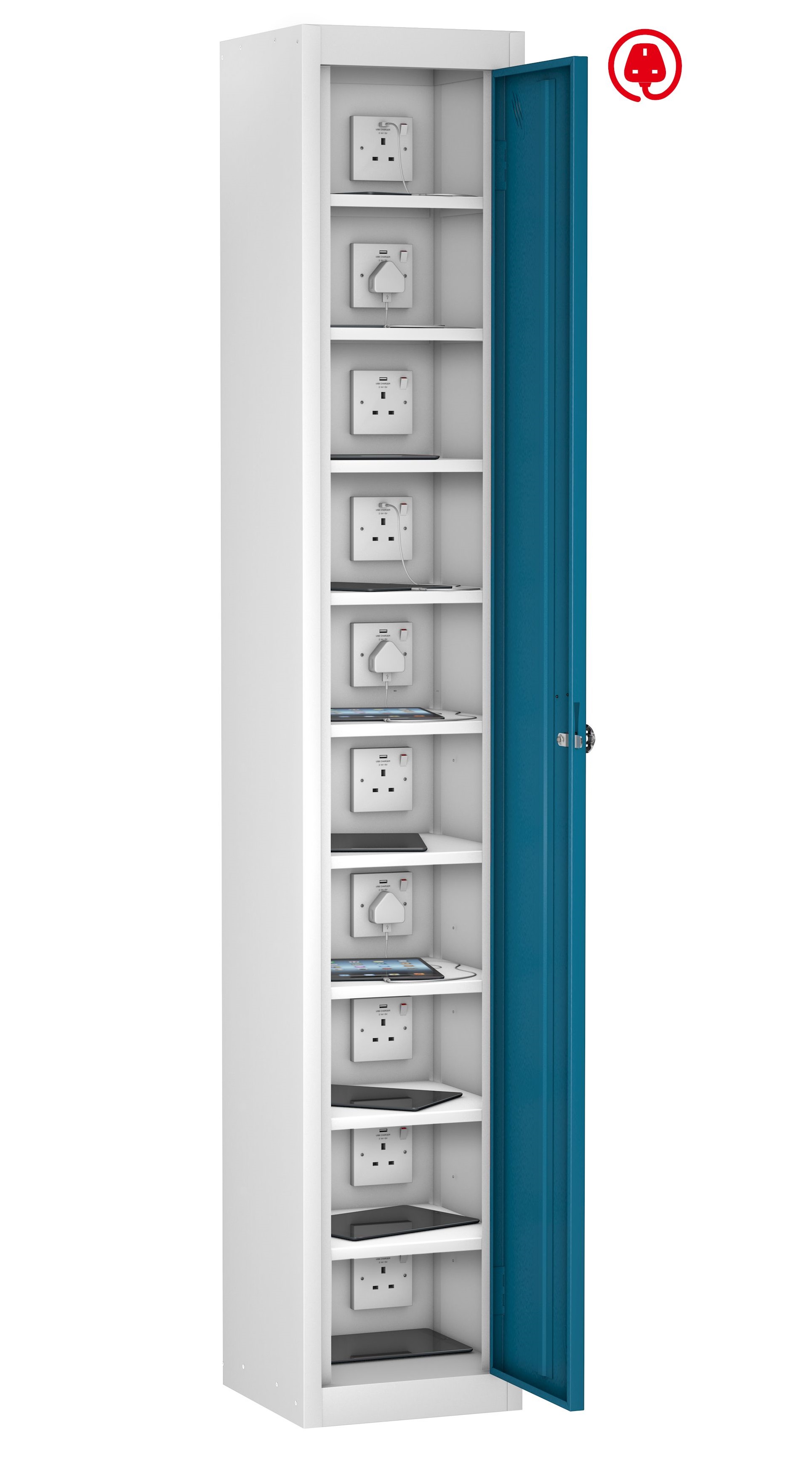 TABLET Charging Locker Single Door 10 Shelf