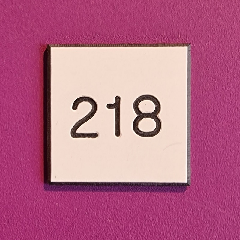 Chamfered Door Numbers