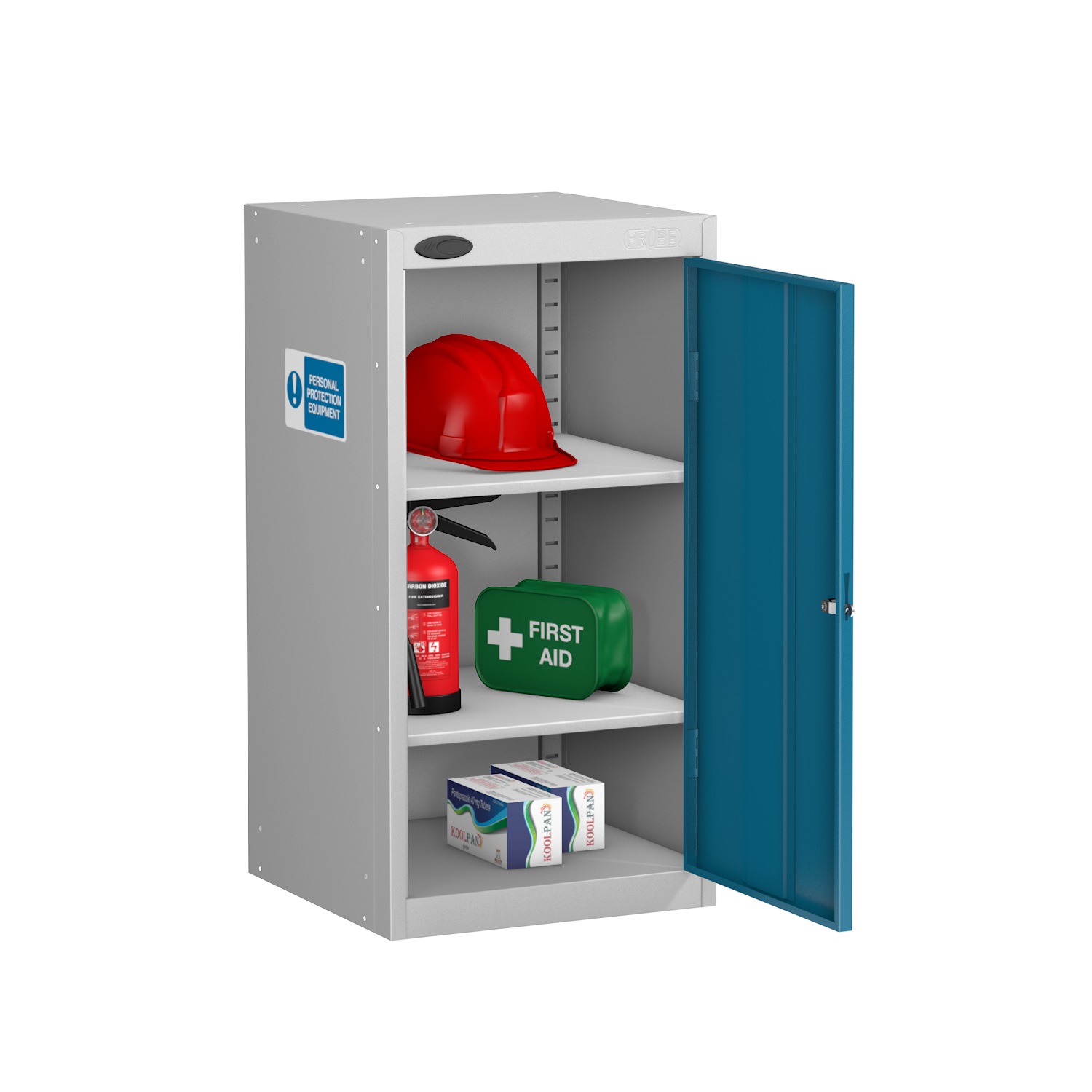 Small PPE Cabinet 2 Shelves