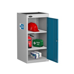 Small PPE Cabinet Dish Top 2 Shelves