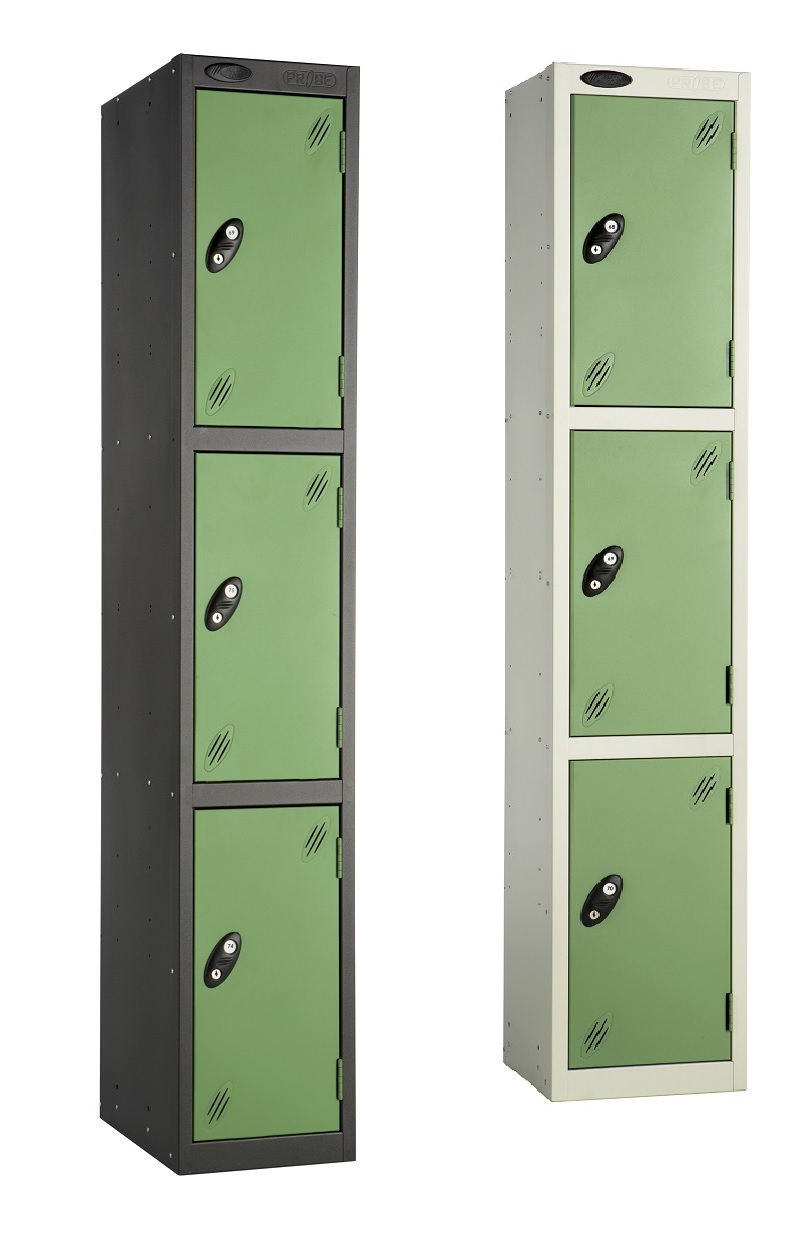 Colour Range Three Compartments Locker