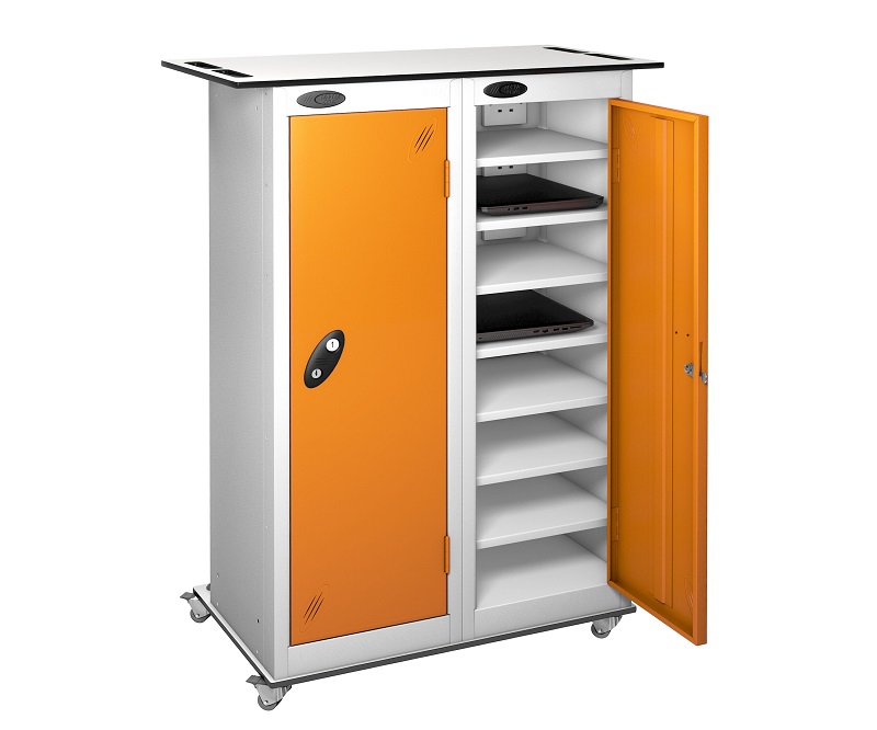 Trolley - Tablet Storage Locker -16 Compartments - 2 doors (Non Charging)