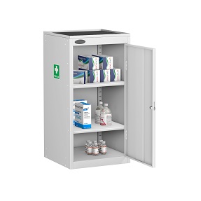 Small Medical Cabinet Dish Top 2 Shelves