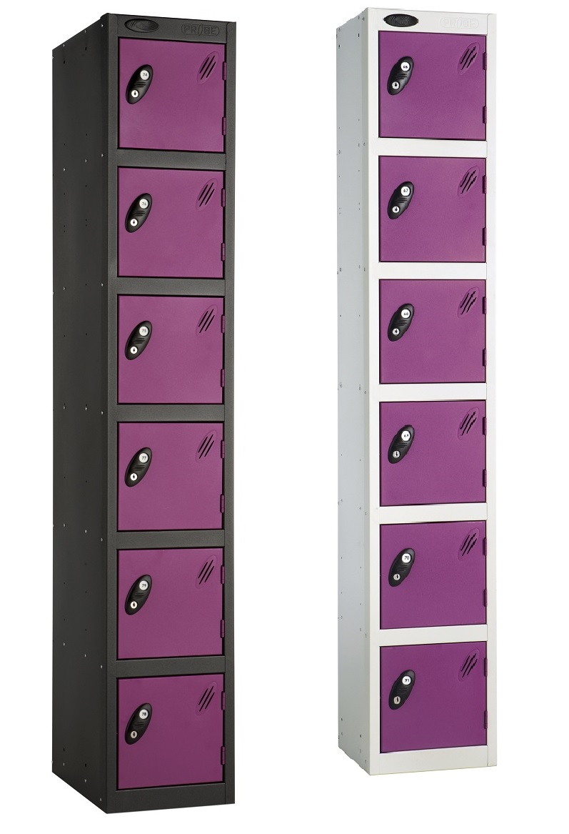 Colour Range Six Compartments Locker