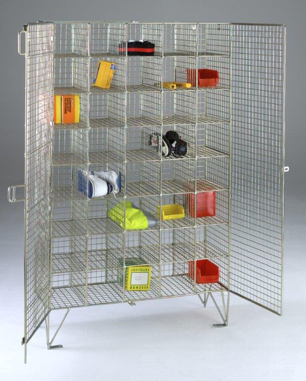 Double Door 40 Compartments Mesh Personal Effects Locker Double Door 40 Compartments Mesh Personal Effects Locker
