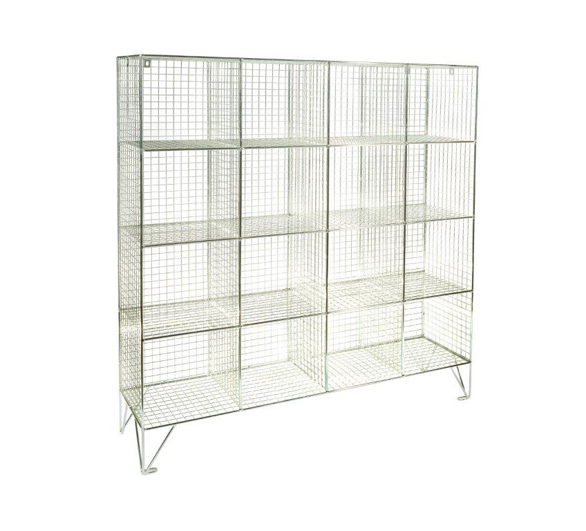 No Doors 16 Compartment Mesh Personal Effects Locker No Doors 16 Compartment Mesh Personal Effects Locker