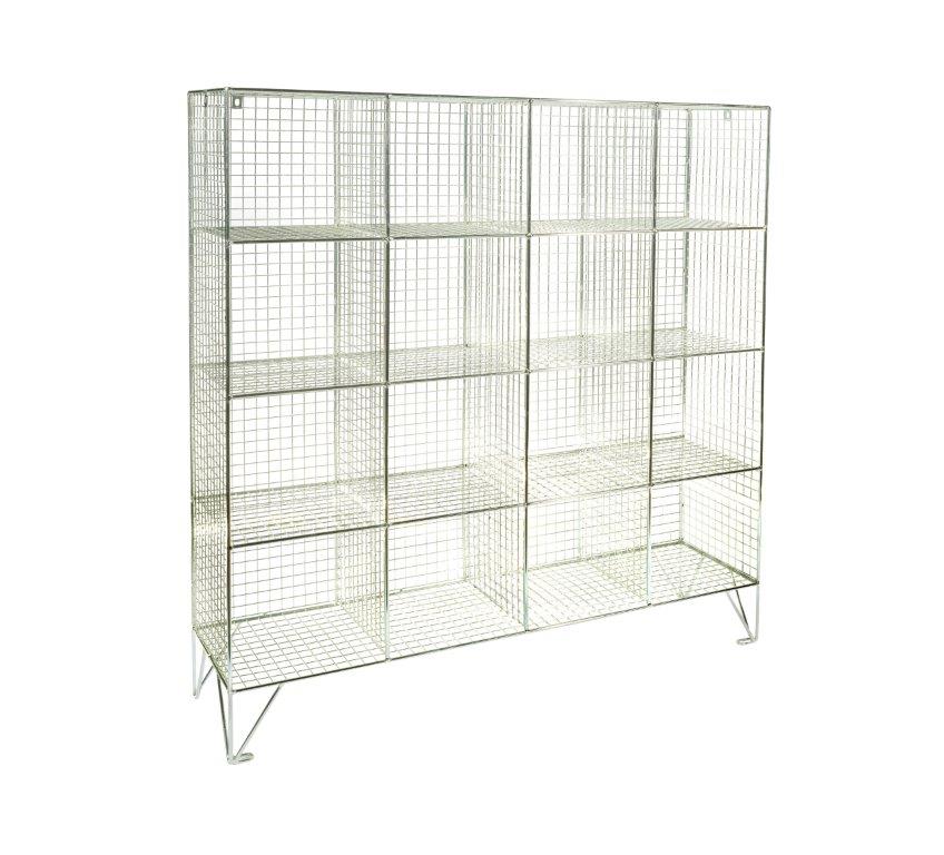 No Doors 16 Compartment Mesh Personal Effects Locker