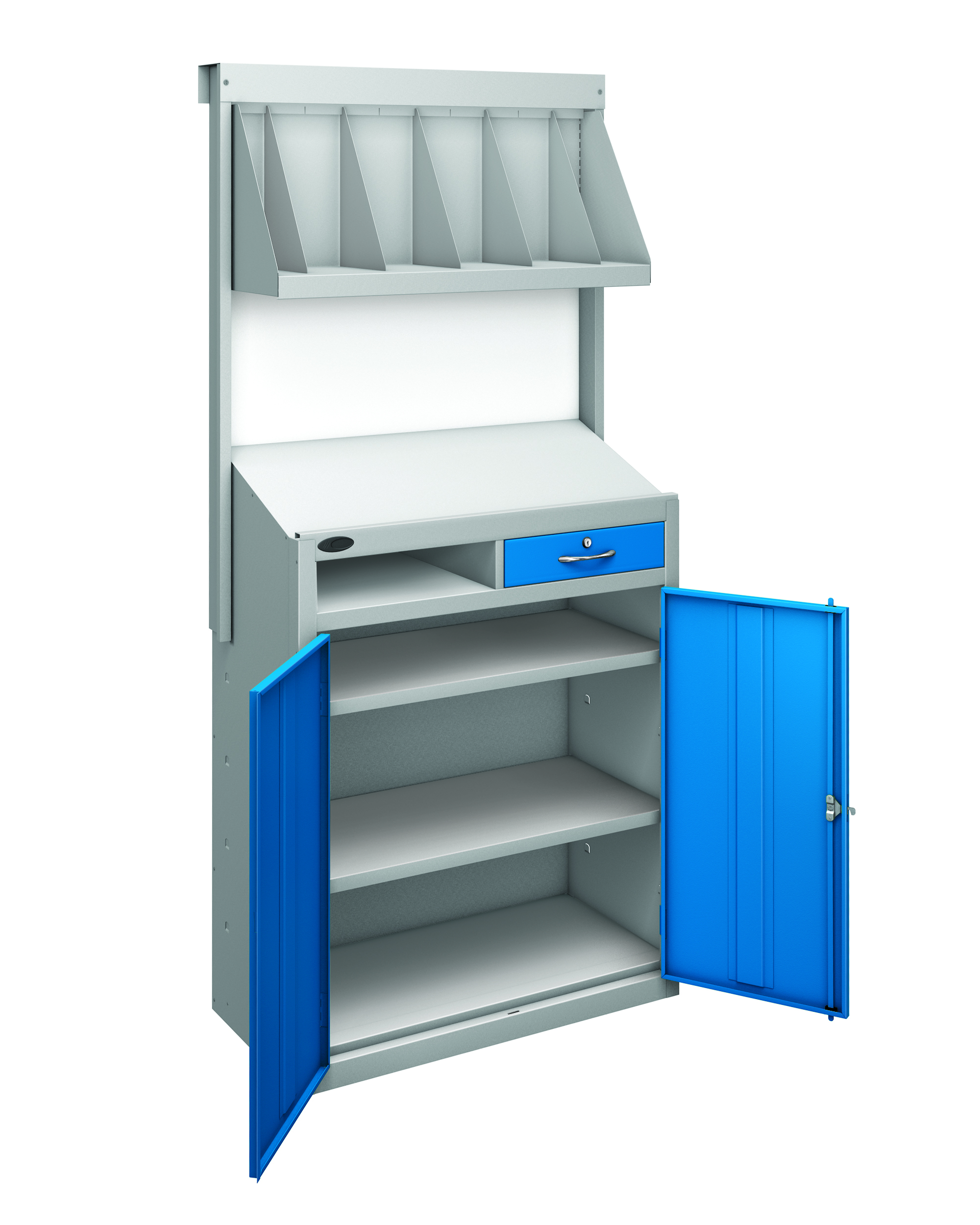 Workstation With Bookshelf & Whiteboard Workstation With Bookshelf & Whiteboard