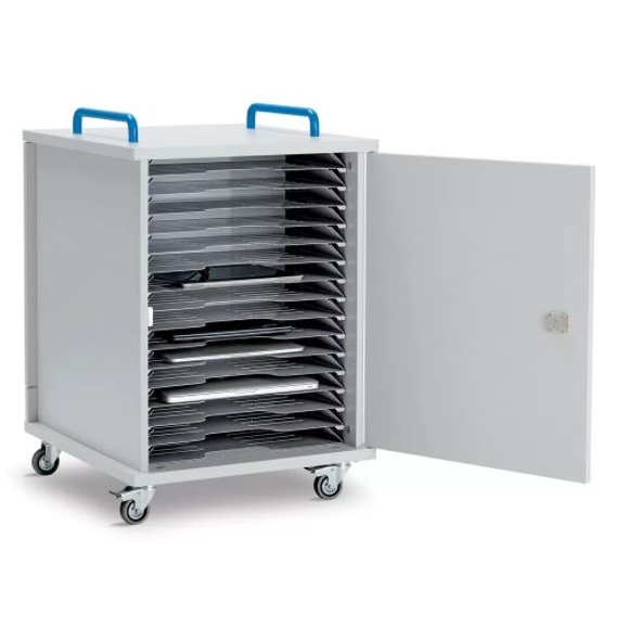 Lyte Single Door 16 Metal Shelf Trolley